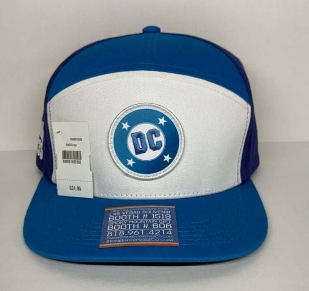 DC Comics Snapback Hat Blue and White